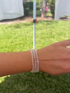Clear quartz necklace or bracelet